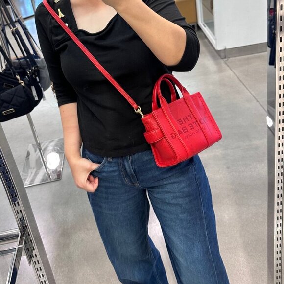 NWT! NEW! Marc Jacobs The Tote Leather Mini Crossbody -6 Colors - Picture 12 of 16
